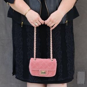 Quilted Velvet Crossbody